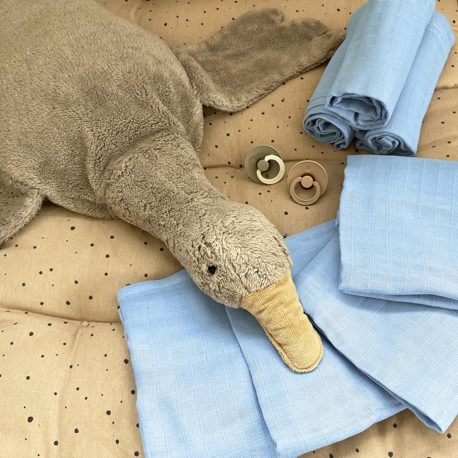 zollner muslin burp cloths, muslin nappies, 70 x 70 cm, cotton, light blue, set of 10 zollner muslin burp cloths, muslin nappies, 70 x 70 cm, cotton, light blue, set of 10