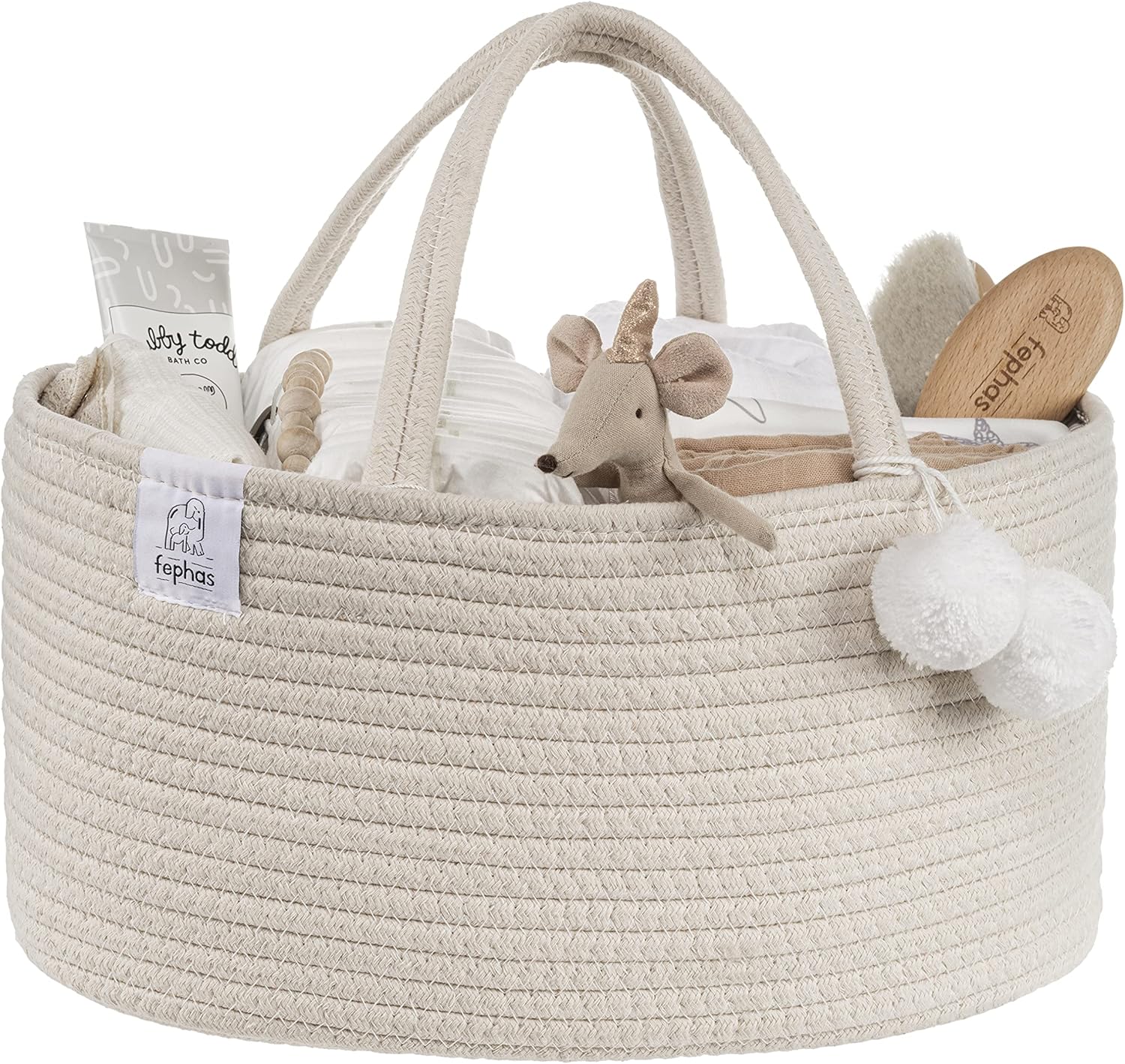 baby diaper caddy organizer off white rope nursery storage bin portable diaper storage basket for changing table and car perfect baby shower & registry gift baby diaper caddy organizer off white rope nursery storage bin portable diaper storage basket for changing table and car perfect baby shower & registry gift