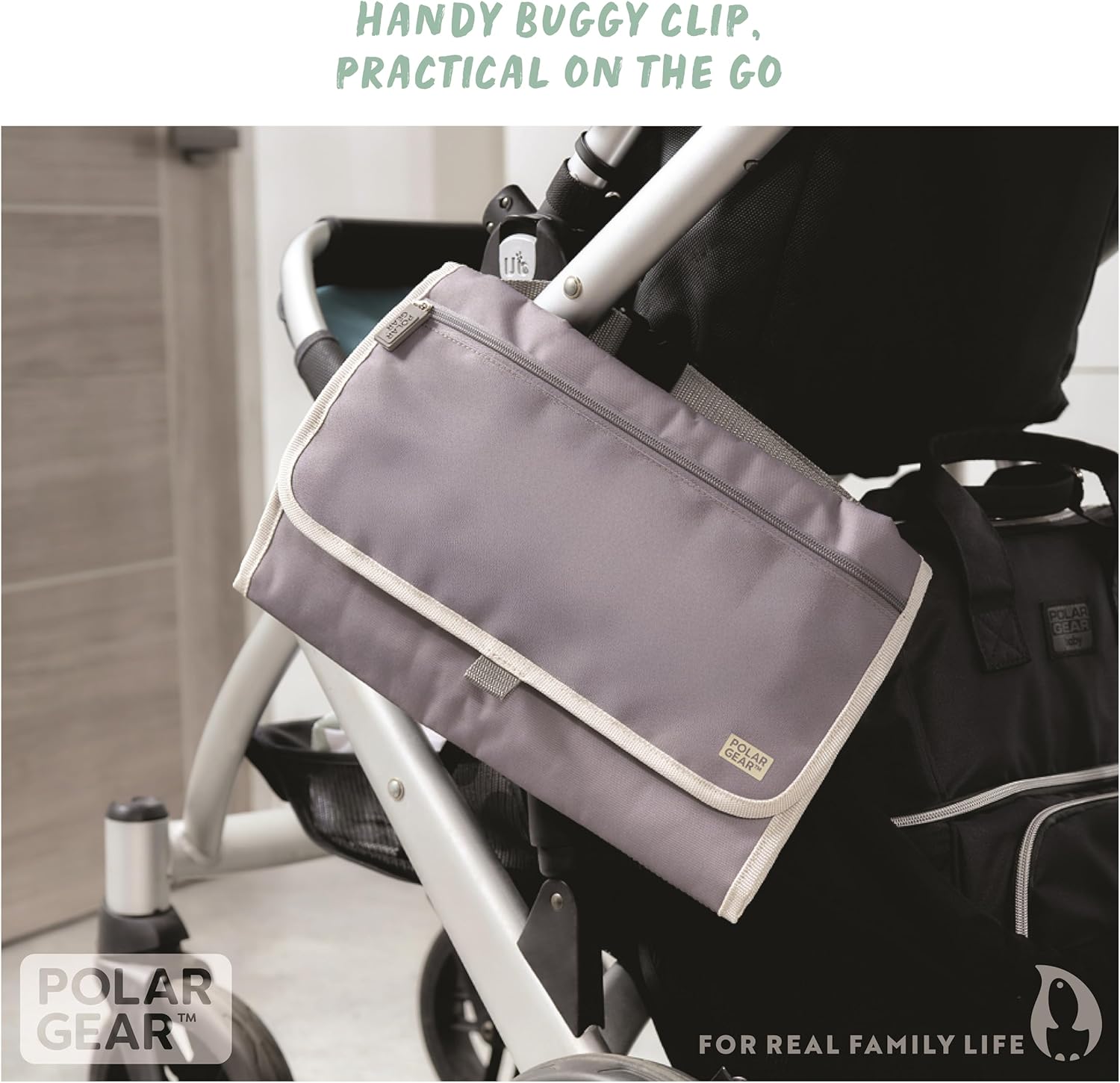 polar gear portable baby changing mat with winged pockets for wipes and nappies | machine washable travel changing mat with front storage pocket buggy handle & clip | new born baby essentials polar gear portable baby changing mat with winged pockets for wipes and nappies | machine washable travel changing mat with front storage pocket buggy handle & clip | new born baby essentials