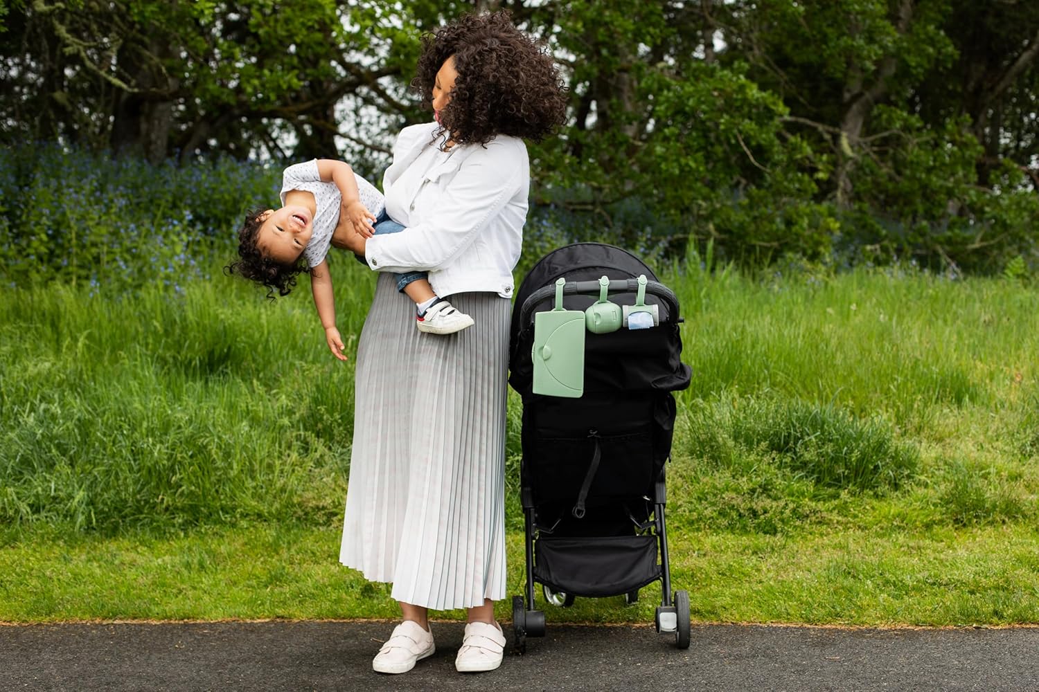 ubbi on the go baby wipes dispenser, portable wipes container for travel, nappy bag accessory must have for newborns, reusable wipes holder, sage green ubbi on the go baby wipes dispenser, portable wipes container for travel, nappy bag accessory must have for newborns, reusable wipes holder, sage green