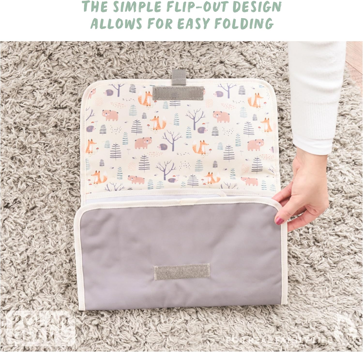 polar gear portable baby changing mat with winged pockets for wipes and nappies | machine washable travel changing mat with front storage pocket buggy handle & clip | new born baby essentials polar gear portable baby changing mat with winged pockets for wipes and nappies | machine washable travel changing mat with front storage pocket buggy handle & clip | new born baby essentials